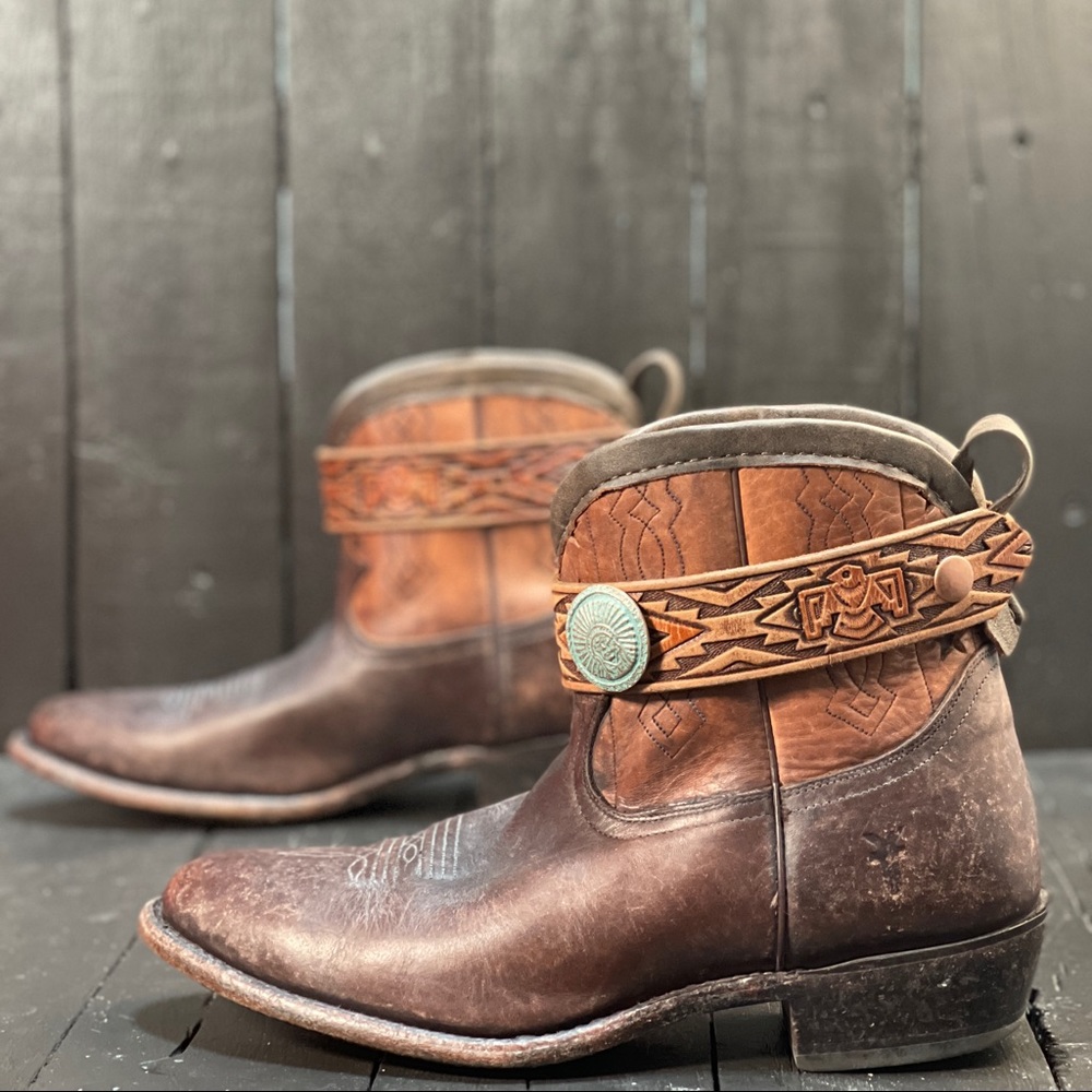 SOLD Upcycled Frye boots into a FauxyFurr Boho Boot - Picture 7 of 8